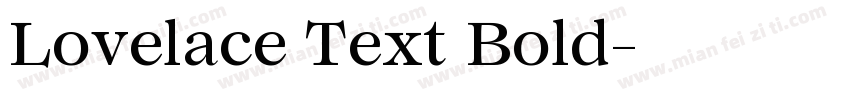 Lovelace Text Bold字体转换